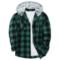 Hooded plaid shirt