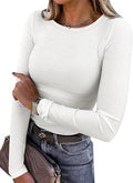 Long-sleeved ribbed hot girl slim fit new top