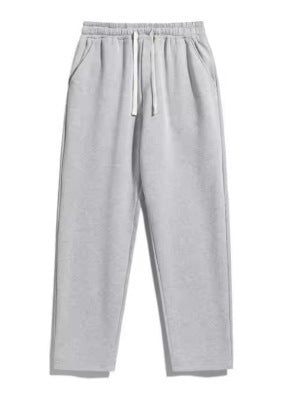 Solid color, high-waisted, slimming design, pockets, straight leg, wide-leg, loose fit pants