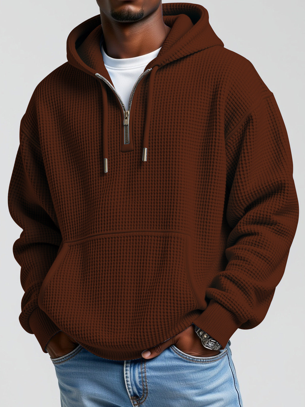 Men's plaid hoodie