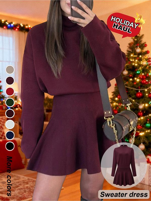Elegant Knitted Autumn/Winter New European and American Style Two-Piece Set